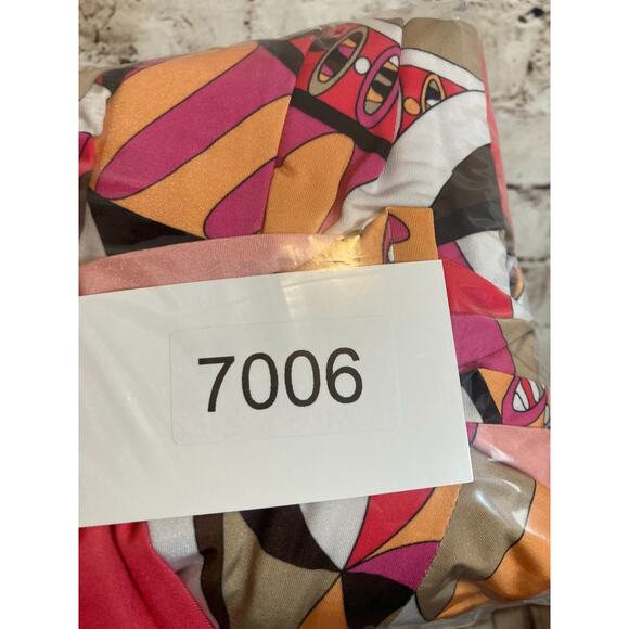 Etcetera Midi Dress Womens 6 Pink Retro Florals Shift Long Sleeve Stretch - Picture 14 of 15